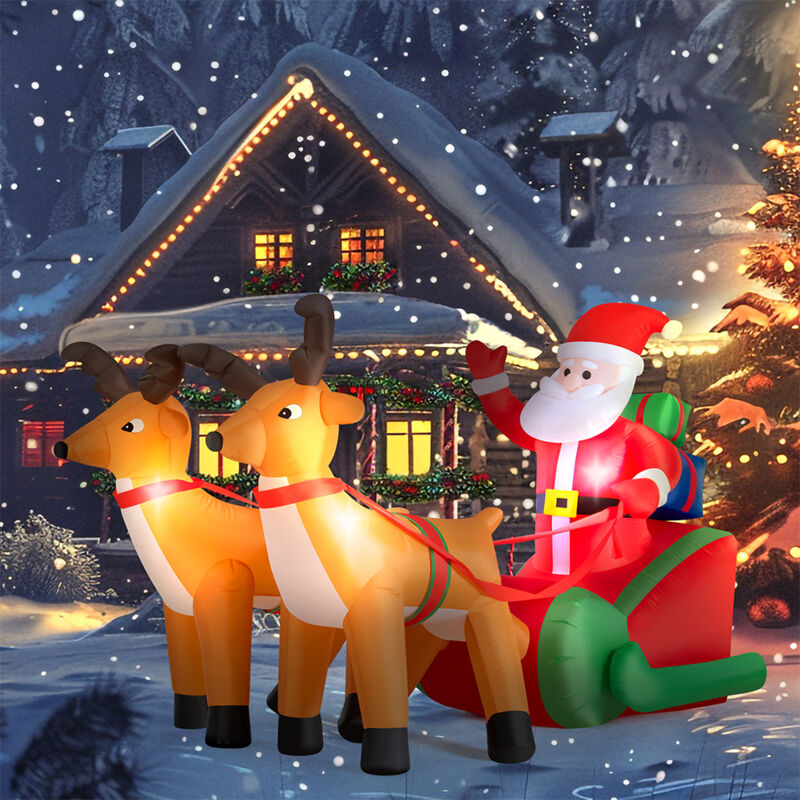 Sfondo Natalizio - Sfondo Babbo Natale con slitta