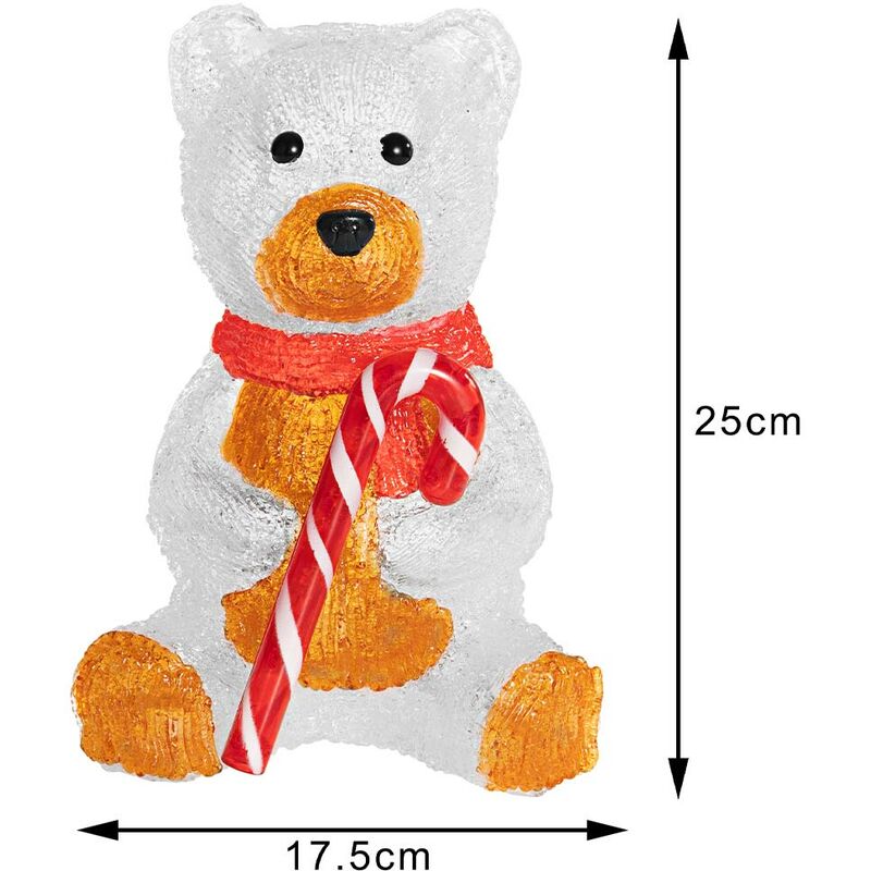 Orso In Pvc 25cm Luminoso Con Cuore Led