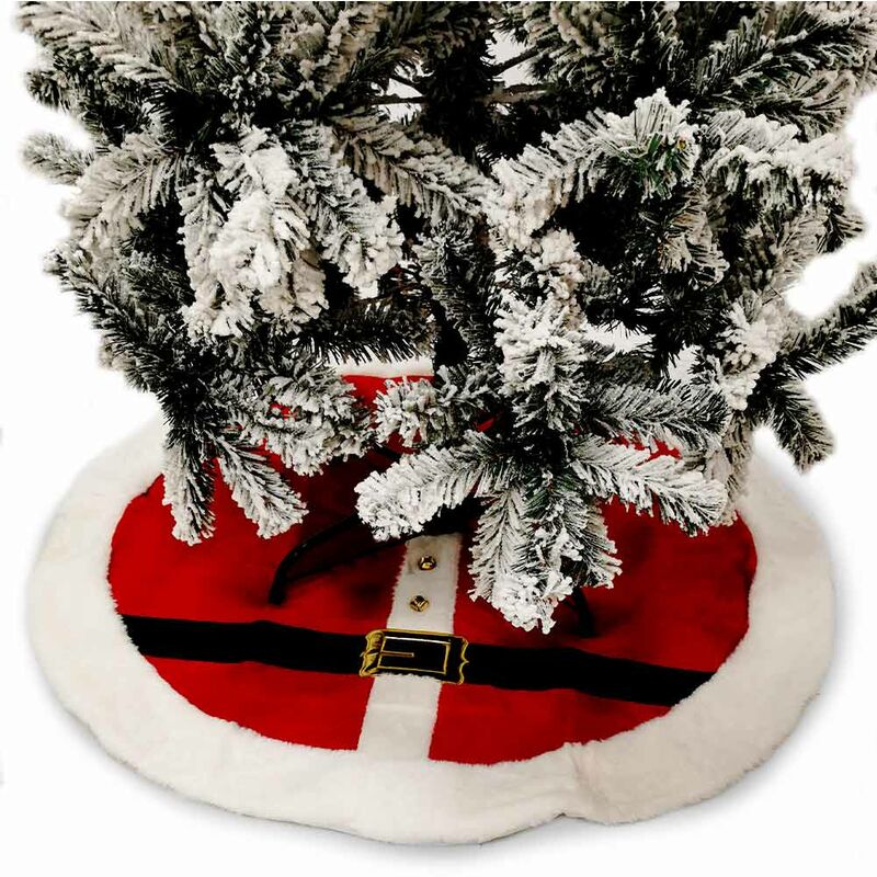 Gonna per albero di Natale da 90 cm, base rotonda per albero rosso per decorazioni per albero di Natale, gonna per albero di Natale adatta alla maggio | Leroy Merlin