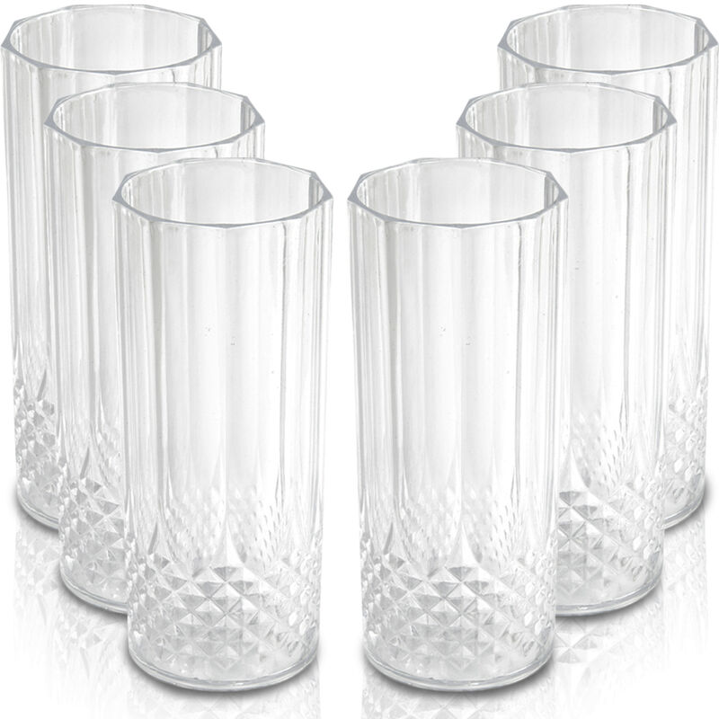 MFACOY Set Di 6 Bicchieri Piccoli In Vetro 155ml - Spessi, Base Pesante, Per Succhi E Latte