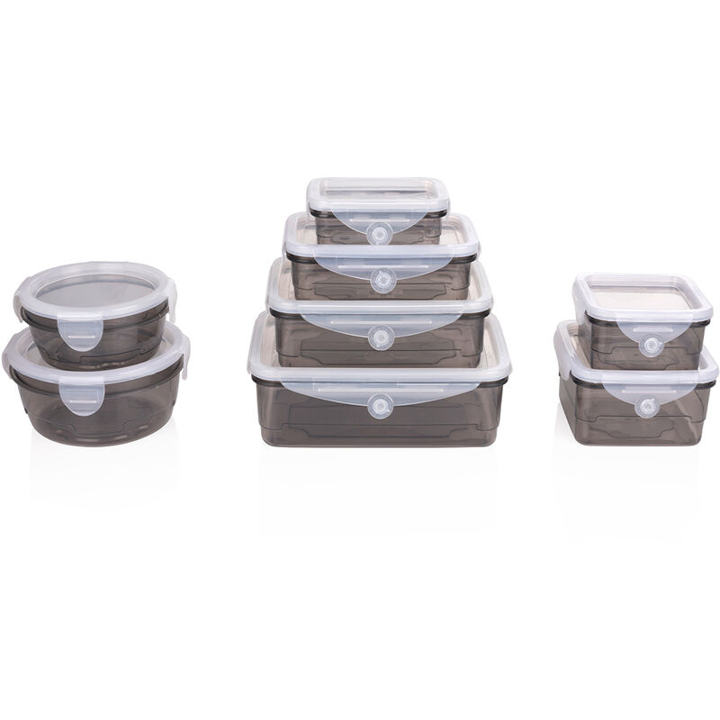 Set di contenitori salvafreschezza in vetro per alimenti, 18 pezzi (9 contenitori, 9 coperchi trasparenti), lavabili in lavastoviglie, microonde e freezer, a prova di perdite, senza BPA