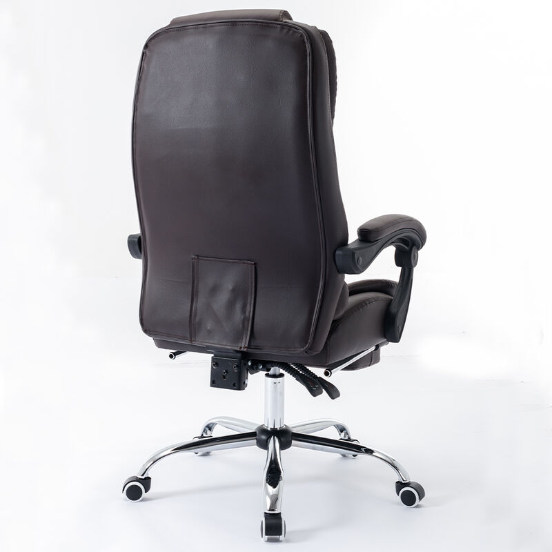 HOMCOM Sedia Ufficio Girevole In Pelle PU – Marrone Scuro, Regolabile In Altezza, Portata 150 Kg - 2