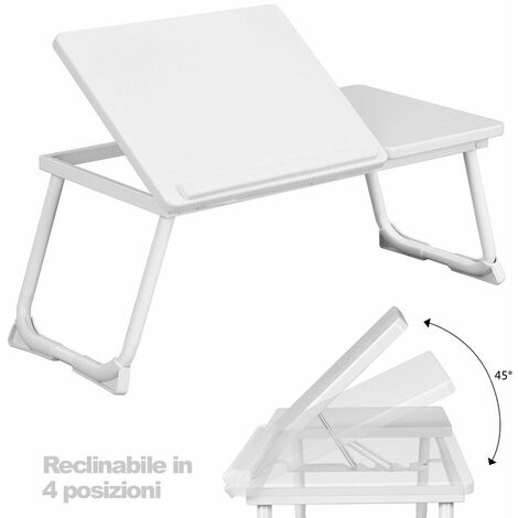 Tavolino Vassoio Da Letto Divano Per Notebook Pc Laptop Pieghevole Leggio  65x30