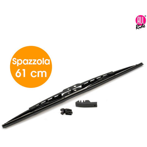 Spazzola Tergicristallo Standard Singola per Auto in Metallo e Gomma 61 cm