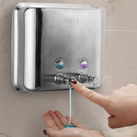 KAIBOR Dispenser per sapone in acciaio inox 304 accessorio moderno per cucina da incasso con dispenser di sapone da 500 ml 