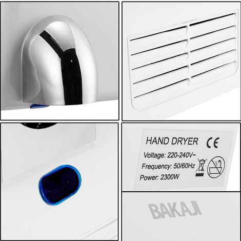 Asciugamani Per Bagni Hotel Asciugamani Automatico Elettrico Aria Calda Fotocellula A Parete Per Hotel 1800w Luemm Yasta Asciugamani Da Parete - 5