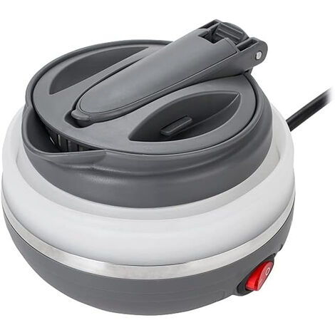 Bollitore elettrico da viaggio da 0,9 litri, senza fili, mini bollitore da  viaggio (grigio) : : Casa e cucina