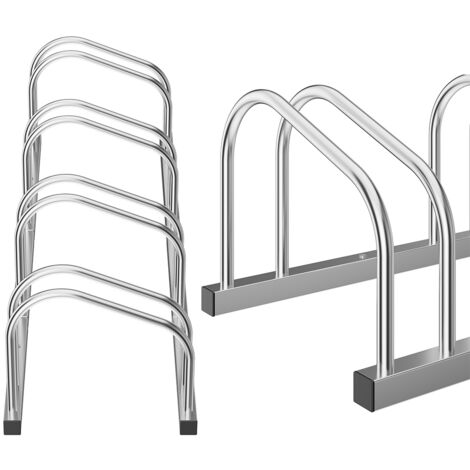 Parcheggio Per Bici RELAXDAYS - Supporto Per 4 Biciclette, Acciaio Cromato - Montaggio A Terra O A Parete - Foto 2