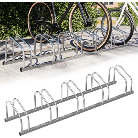 Parcheggio Porta Bici 5 Posti Stand Cavalletto Rastrelliera Bicicletta Acciaio