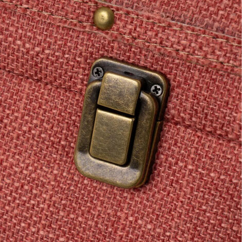 Pouf Contenitore In Velluto A Forma Di Valigia - Sgabello Con Cassapanca, 40x33x40 Cm - Foto 13