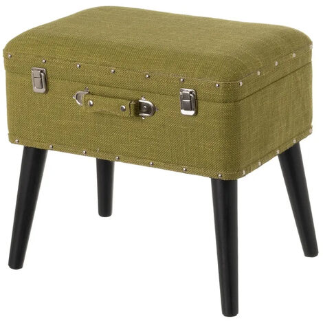 Sgabello Pieghevole Azumaya Cluster Verde - Poggiapiedi Portatile Con Maniglia, Capacità 80 Kg - 2