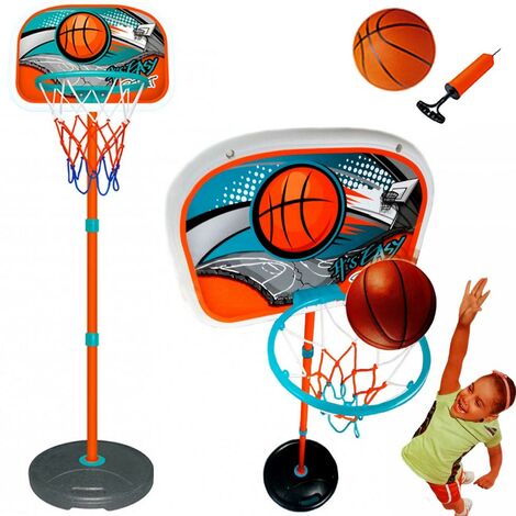Canestro Basket Bambini Bakaji Regolabile Fino A 158 Cm Con Base Riempibile, Pallone E Gonfiatore Inclusi