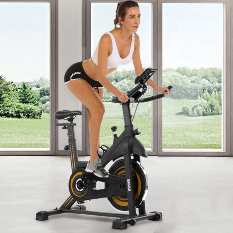 Cyclette Spinning Bike Bici Allenamento Fitness Cardio con Display LCD Bluetooth