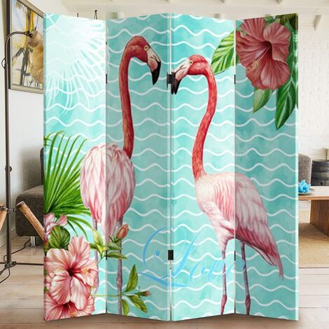 Paravento Separe' 4 Pannelli Con Stampa Fronte Retro Donna Divisorio 180 X 160cm 88372403 - 9
