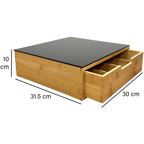 Skywin Grande contenitore per cialde con coperchio scorrevole, confezione da 2 portabiancheria da 38 x 21 x 11,4 cm, può contenere 5 kg o 120-150 cialde, contenitore per cialde per lavanderia