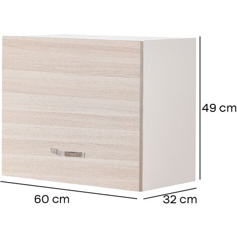 Pensile da Cucina Ribaltabile Muro Armadio Sospeso in Legno Parete Colore Olmo