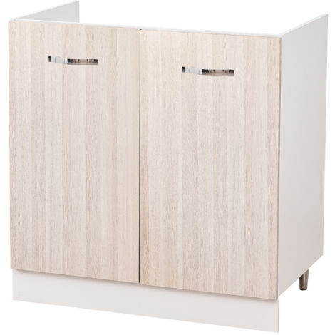 Mobile Sottolavello Cucina Componibile Mobiletto Legno Colore olmo con 2 Ante