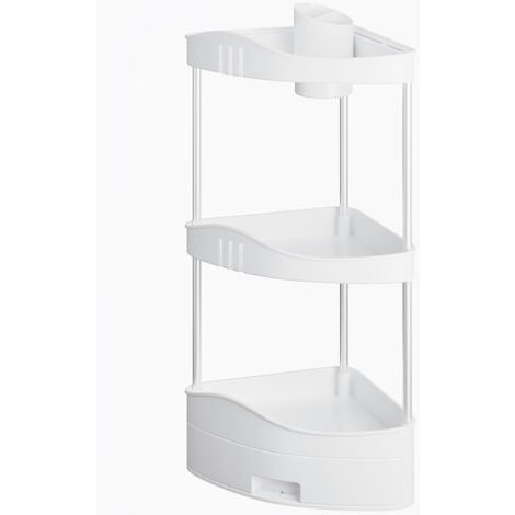 Angolo Doccia Da Bagno Caddy Scaffale Organizzatore Di Aspirazione - Foto 4