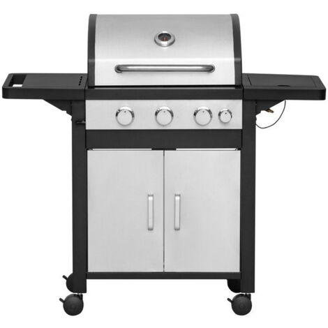 Barbecue a Gas In Acciaio Monterey 3 Fuochi Con Fornello Laterale