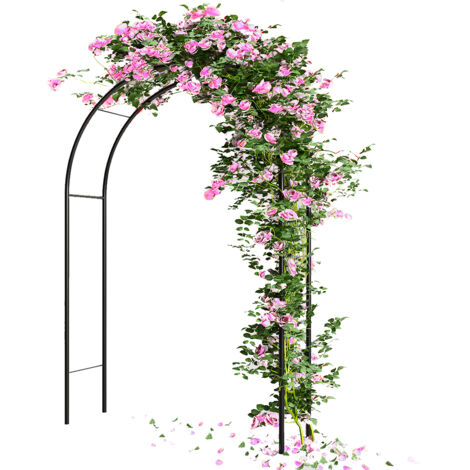 Arco da Giardino Supporto per Rose Piante Rampicanti in Metallo Altezza 240 cm