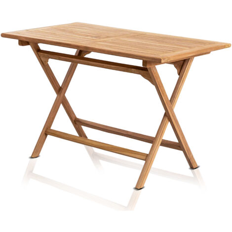KingCamp Tavolo Pieghevole In Bambù | 100x65cm | 3 Altezze Regolabili | Per Campeggio, Picnic, Giardino - Foto 8