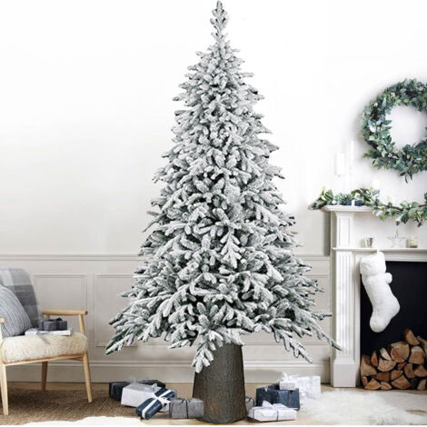 Albero di Natale artificiale pre-illuminato da 180cm, Albero di Natale con 250 luci LED 475 rami base pieghevole