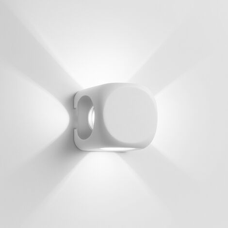APPLIQUE INTERNO ESTERNO LED CUBO LAMPADA PARETE MURO 10W DOPPIA Luce Fredda 10 50924315 - Foto 2