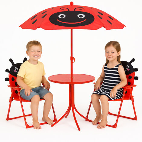 Set Tavolo E Panche Per Bambini Spielwerk Con Ombrellone - Per Giardino E Esterno, Colorato - Foto 8