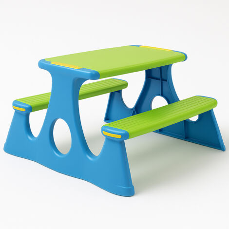 COSTWAY Set Tavolo E Panca Per Bambini Da Giardino, Tavolo Picnic In