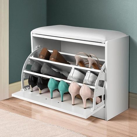 Practo Home Scarpiera per Porta per 36 Scarpe Bianca