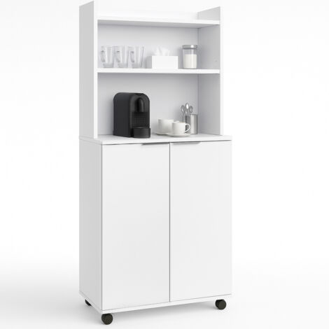 Carrello da caffè con cassetto estraibile, stazione mobile da cucina