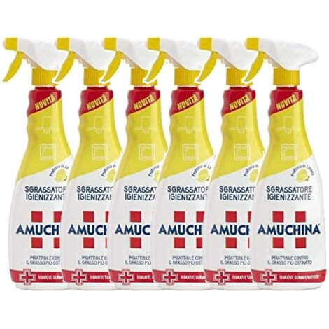 Set 6 Amuchina Sgrassatore Igienizzante Spry 1 x 750 ml Profumo di Limone
