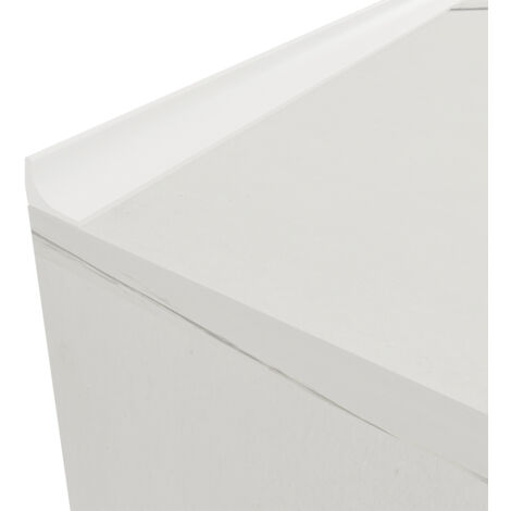Mobile Base Cucina Componibile in Legno Bianco Effetto Marmo 2 Ante 2 Scomparti