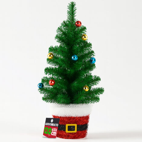 Albero di Natale in Filo 120 cm Palline Natalizie Alberello Natalizio Addobbato (1/5)