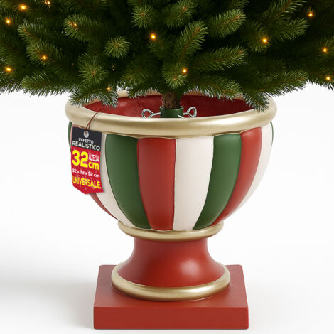 Gonna Per Albero Di Natale XmasExp 85 Cm, 6 Pezzi, Copribase Con Chiusura A Strappo, Colore Oro Rosa, Taglia L - 5