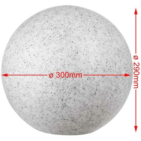 Lampada Sfera Giardino 30cm Luce Illuminazione Esterno Attacc E27 Effetto Pietra