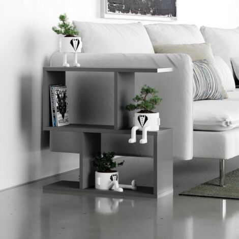 Tavolino da Caffè Antracite Tavolo S Divano Soggiorno Design Moderno 60x60x19.5cm