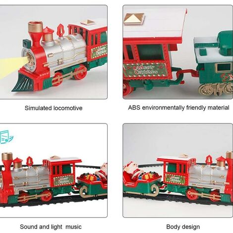 Trenino Natalizio Sotto Albero 3in1 Locomotiva Luci Suoni cn Slitta Babbo Natale | Leroy Merlin
