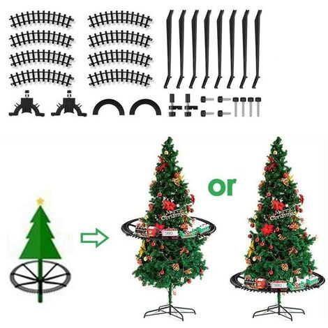 Trenino Natalizio con Supporto per Centro Albero Treno Elettrico con Luci Natale