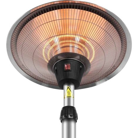 Stufa Alogena da Patio Lampada Piantana Infrarossi Fungo Esterno Potenza  2100W