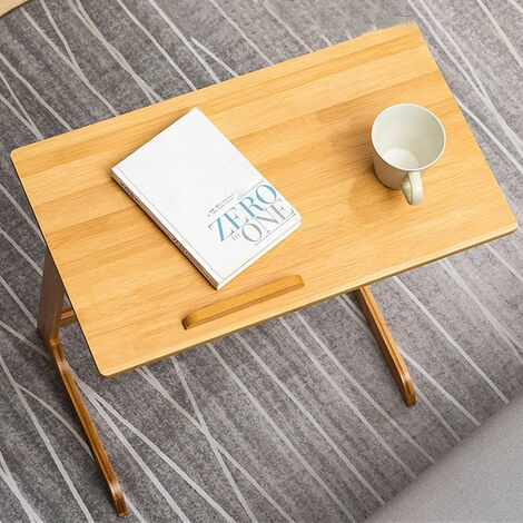 Scrivania da letto mobile per computer, tavolo da scrivania per notebook, tavolino da comodino, tavolino da letto piccolo