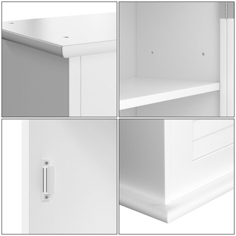 GIANTEX Armadietto A Specchio Per Bagno 56x15x69 Cm - Mobiletto A Muro In MDF Con 2 Ripiani Regolabili - Pensile Salvaspazio Nero - 5