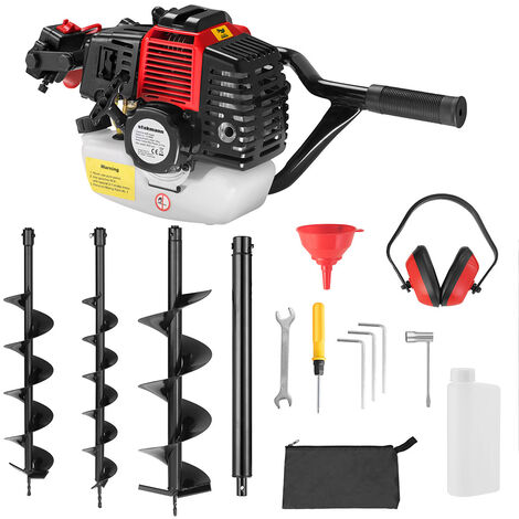 Trivella A Scoppio Jhonsorr 52cc Con 3 Punte - Per Fori Nel Terreno, Giardinaggio E Paesaggistica. Motore Potente, Maneggevole E Sicuro. - Foto 4