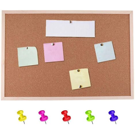 Bacheca In Sughero 20x30 Cm Con Cornice In Legno - Lavagna Per Appunti, Foto E Promemoria, Con Puntine Incluse - Foto 6