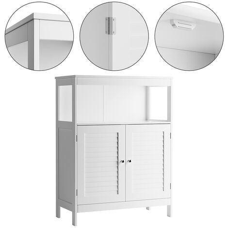 Mobiletto Mobile Armadietto Bagno 2 Ante Arredamento MDF Dimensioni 60x30x80 cm