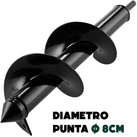 Punta Trivella Per Trapano - Diametro 10cm, Profondit&agrave; 60cm - Per Piantumazione E Pali