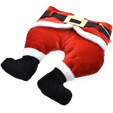 Cappello Natalizio per Albero e Testa Gambe Babbo Natale Puntale Addobbi Festivi