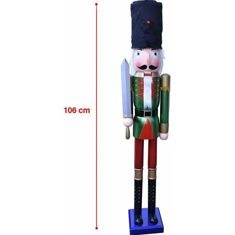 Amosfun Schiaccianoci in Legno Soldato per Natale Decorazione Natalizia da Tavolo Ornamento di Legno per Feste Classica per Addobbi Natalizi