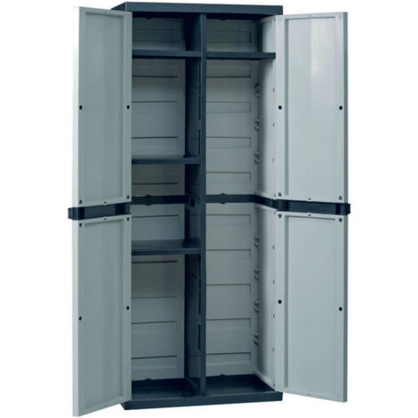 Armadio Keter Jolly Portascope - 3 Ripiani Regolabili, Grigio/nero - Foto 7