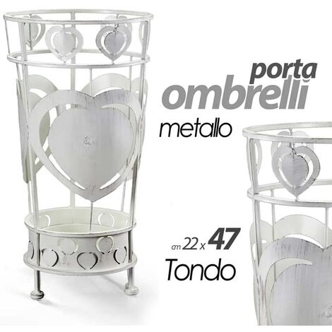BAKAJI Portaombrelli In Metallo Oro Moderno - Design Salvaspazio Per Ingresso 63 Cm, Antigoccia E Resistente